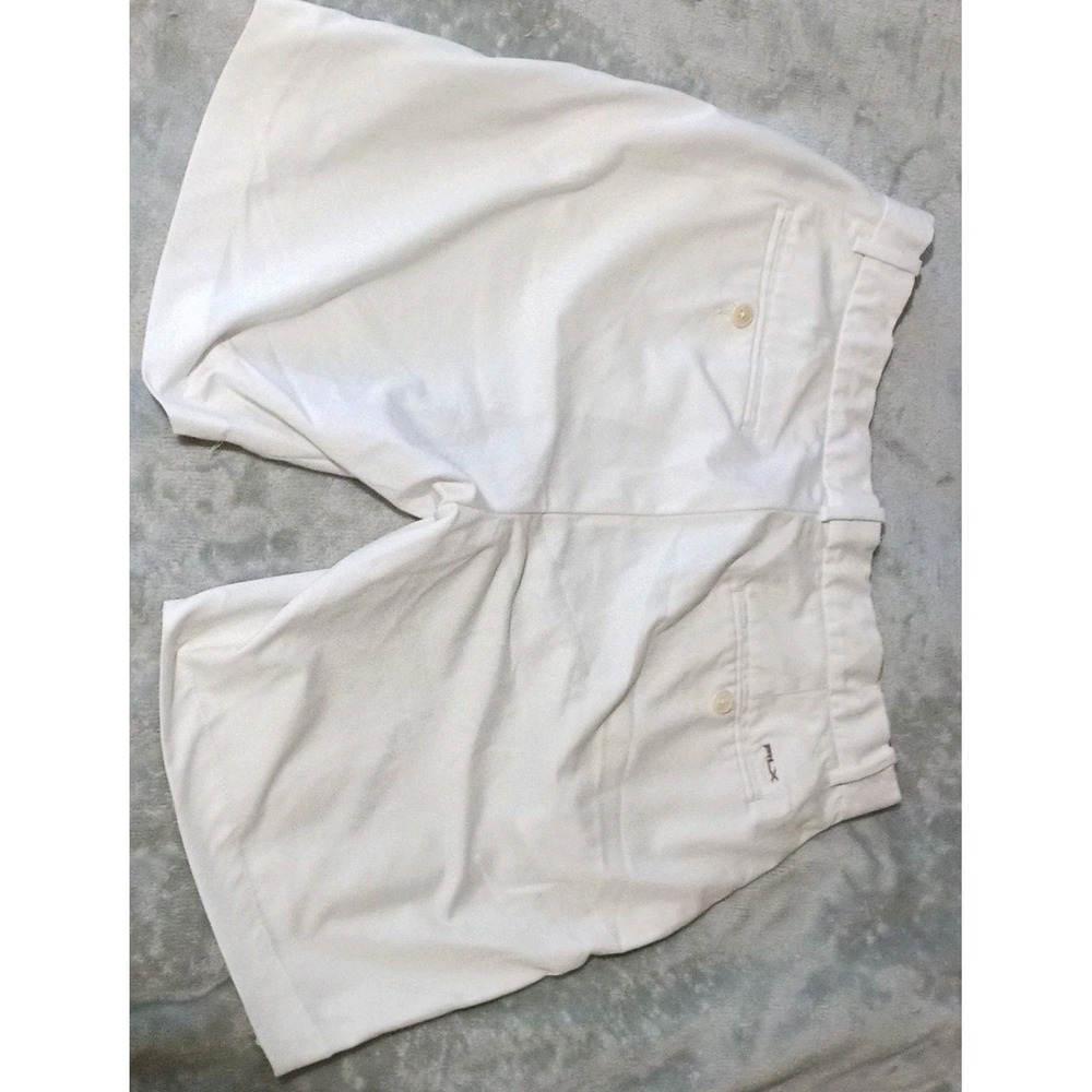 Ralph Lauren RLX 32x10 White Classic Fit Flat chino Men's Golf Shorts